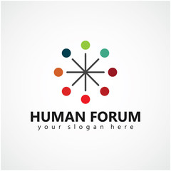 Human Forum Vector Template Design