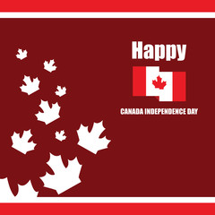 Obraz na płótnie Canvas Happy Canada Independence Day Vector Template Design