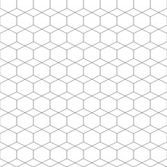 Geometric seamless pattern, honeycomb texture, road wall of tiles. Vector illustration.