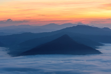 beautiful sunrise and View Point in Thailand

