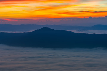 beautiful sunrise and View Point in Thailand

