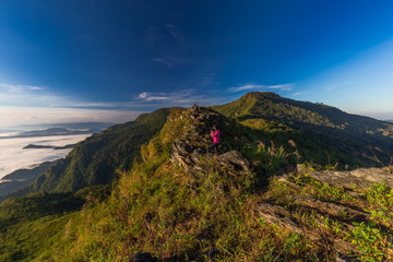 beautiful sunrise and View Point in Thailand

