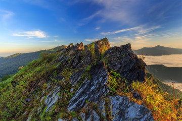 beautiful sunrise and View Point in Thailand

