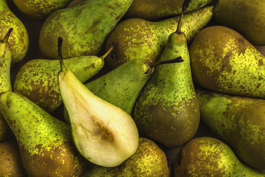 Ripe pears background