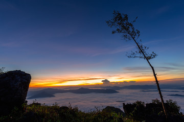 beautiful sunrise and View Point in Thailand

