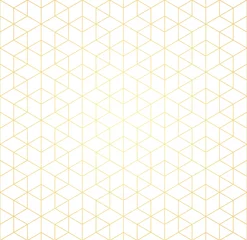 Washable wall murals Gold abstract geometric Geometric pattern of intersecting lines on a white background. Golden gradient. Abstract background for your design. Vector.