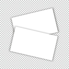 Blank business card with shadow mockup cover template.