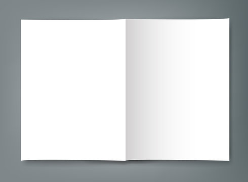 Blank Bi fold brochure mockup cover template