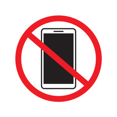 no smartphone sign icon- vector illustration