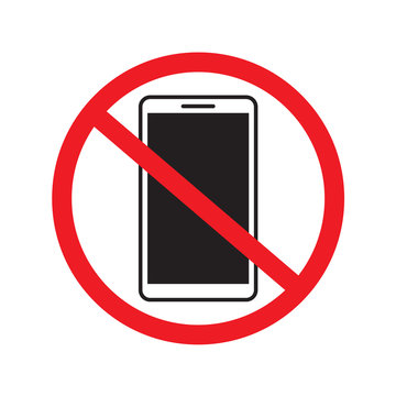 no smartphone sign icon- vector illustration