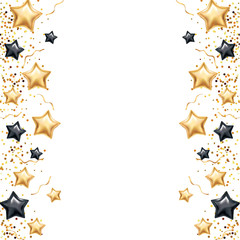 Gold Black star banner background