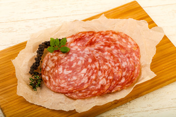 Sliced salami