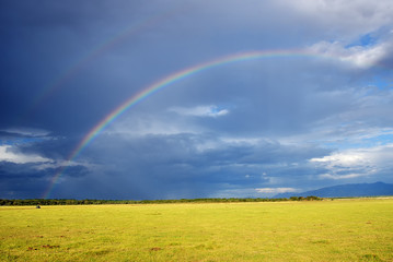 Double rainbow, Tanzania