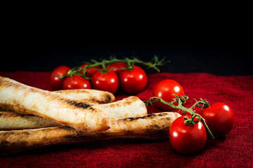 French baguette bread on table