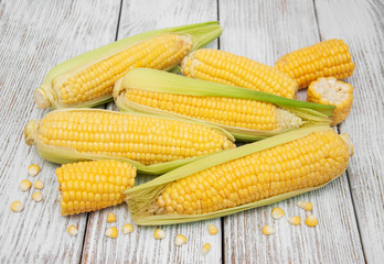 Fresh corn on the cob