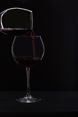 Fototapeta na wymiar Sommelier set for degustation. Sophisticated red cabernet or merlot