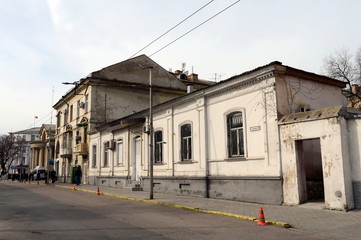 Fototapeta na wymiar The building on Pushkin Street in Sevastopol.