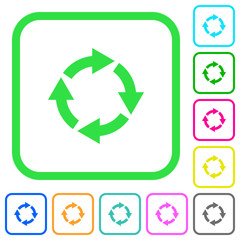 Rotate right vivid colored flat icons