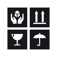 Shipping trade box case mail post sign set