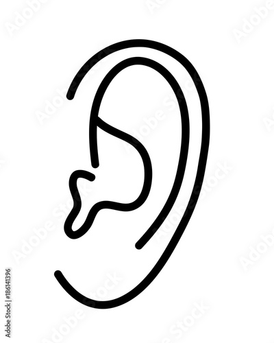 "Ухо на белом фоне" Stock image and royalty-free vector files on ...