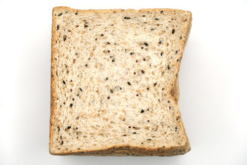 Multi Grains Wheat Loaf isolated on white background