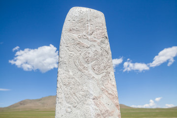 Deer stone in Mongolia