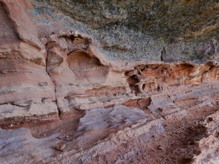 The surface of the red cliffs