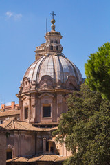 View of ancient architecture of Rome, Italy.