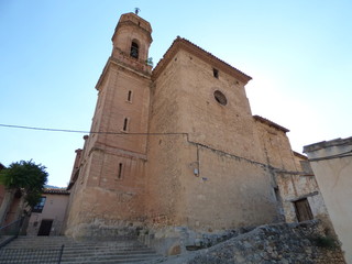 Obraz premium Pitarque. Pueblo de Teruel (Aragon,España). Está situado en la comarca del Maestrazgo, al pie de la montaña de Peñarrubia