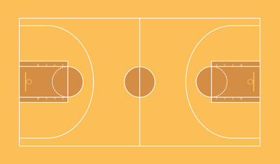 Fototapeta premium Basketball field. vector illustration