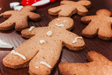 A cookie boy, a delicious decoration for the holidays.