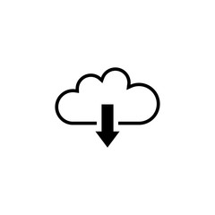 Download from cloud vector icon