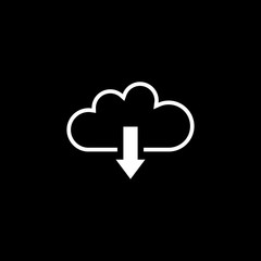 Download from cloud vector icon