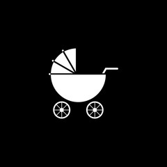 Fototapeta na wymiar Baby stroller vector icon