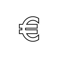 Euro currency symbol vector icon