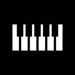 Piano keys vector icon