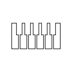 Piano keys vector icon