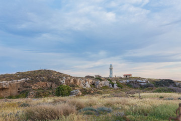 Fototapeta na wymiar Lighthouse at Paphos, Cyprus