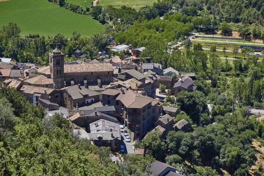 Boltaña village in Huesca province, Spain