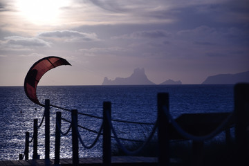Sun sets with Es Vedrà in the background