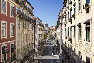 Fototapeta na wymiar Lisbon Downtown Street