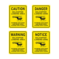Helicopter landing zone sign set