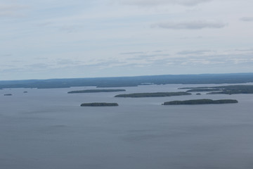 Fototapeta na wymiar Järvi maisema Kolilta, lake landscape on the mountain Koli, summer 