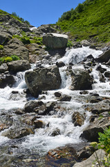 Красивый Имеретинский водопад летом, Западный Кавказ