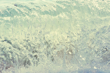 The texture of instagram  ocean wave. Copy space. Instagram warm filter