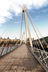 Fototapeta na wymiar Golden Jubilee Bridge, London