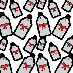 gift tags christmas related pattern image vector illustration design 
