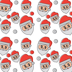 santa claus christmas related pattern image vector illustration design 