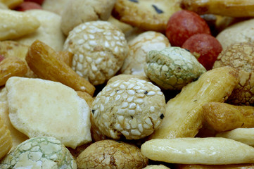 Reisgebäck, japanische Reiscräcker, Arare