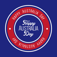 happy australia day label